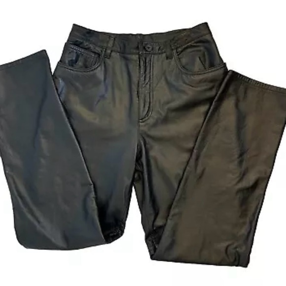 Black Leather Pants Jones New York Sport Women’s Straight Leg Size 8 - Picture 10 of 10
